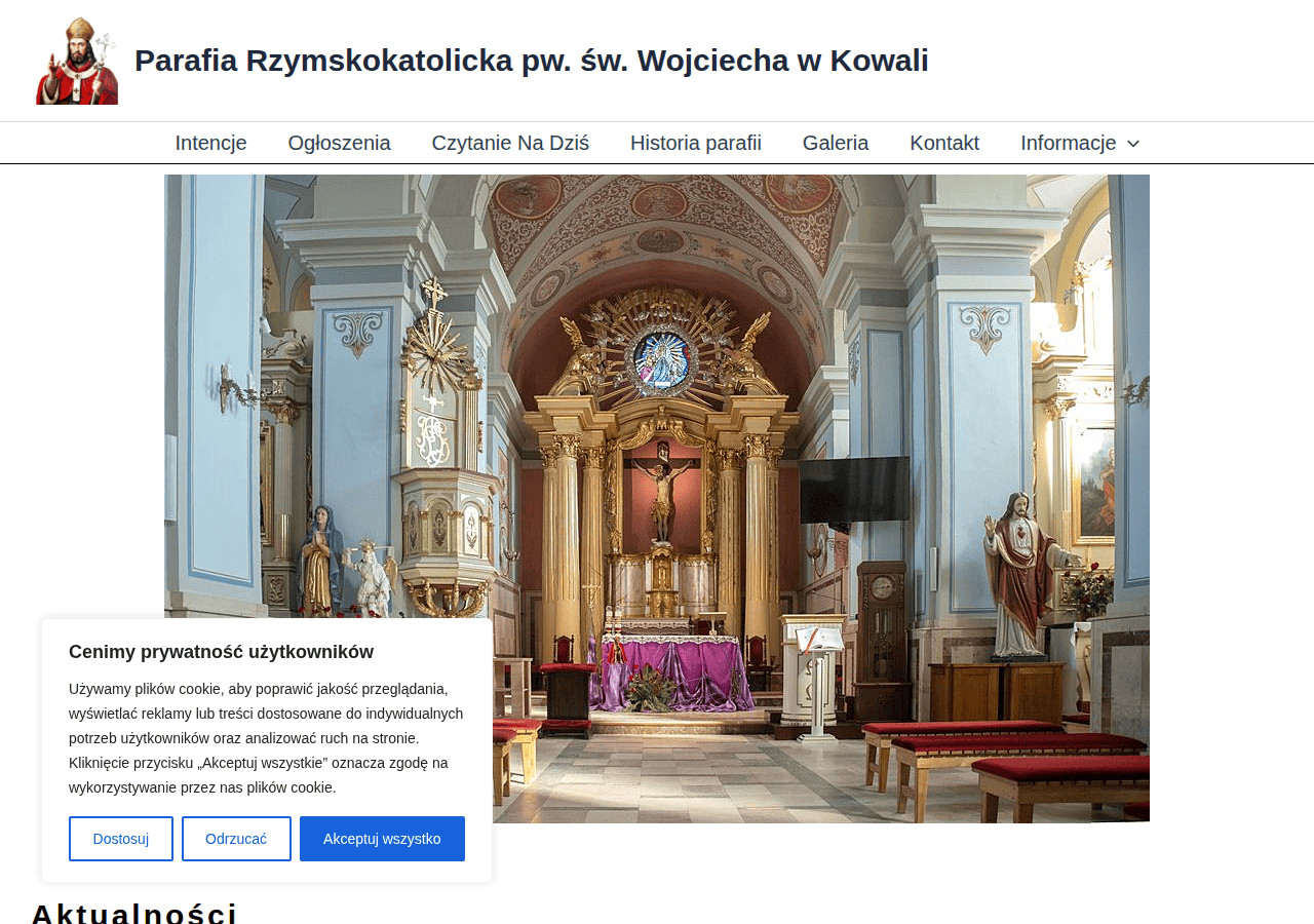 Screenshot of parafiakowala.pl