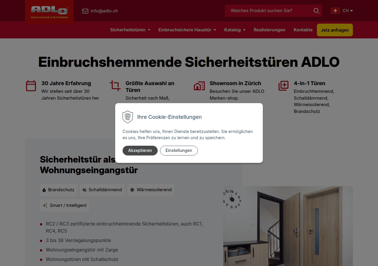 Screenshot of adlo.ch