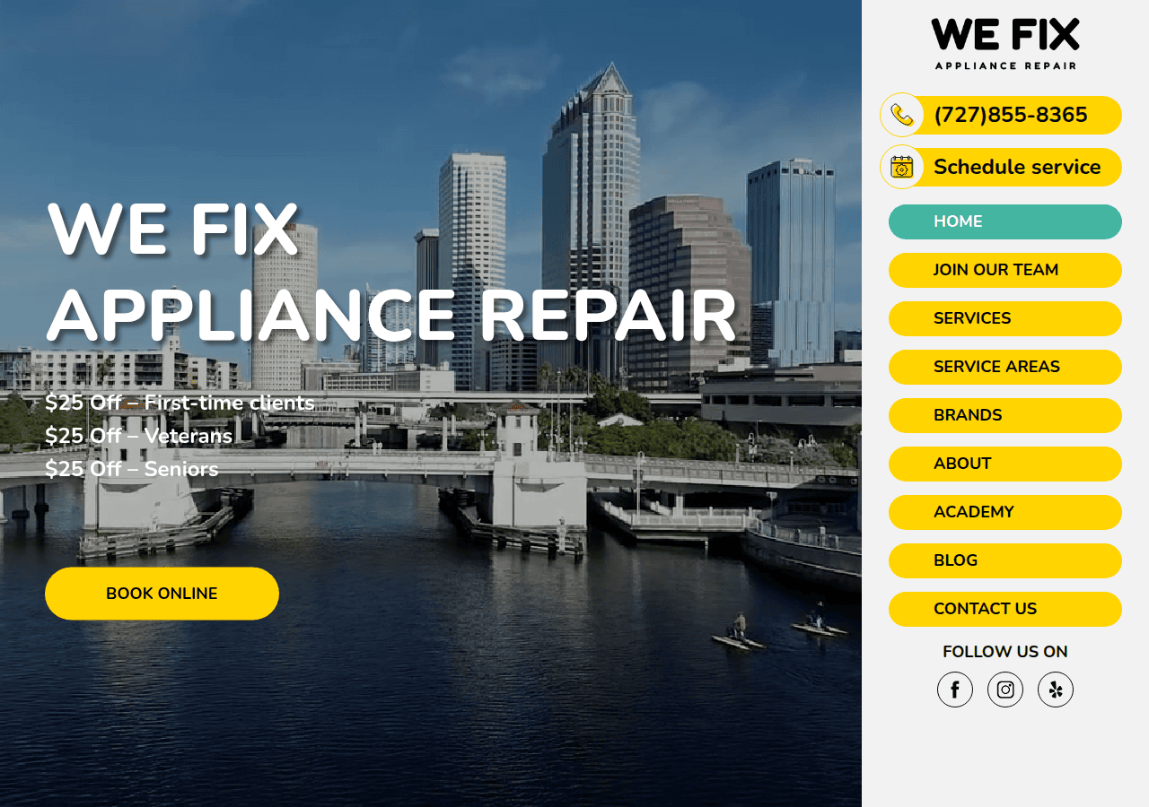 Screenshot of wefix-appliance.com