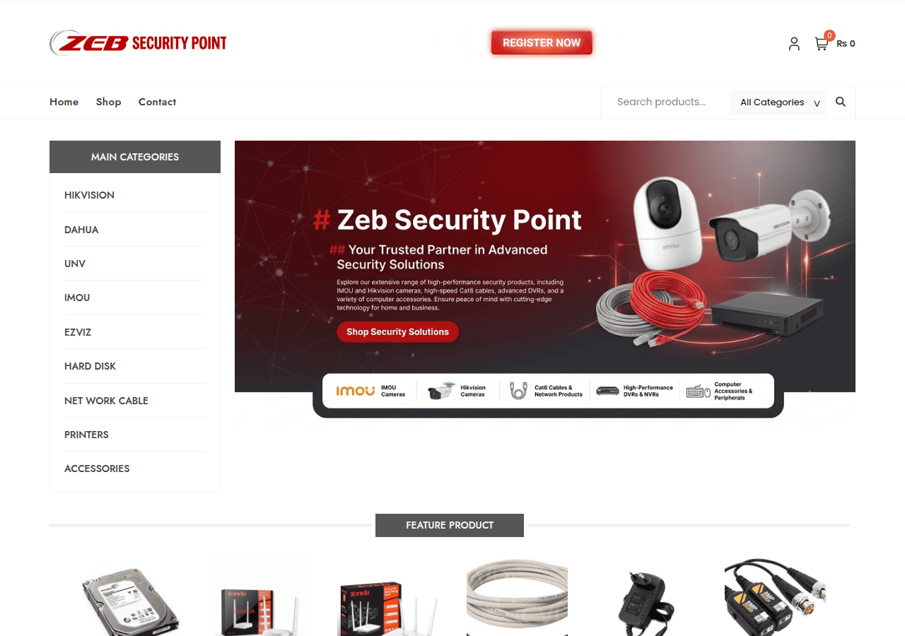 Screenshot of zebsecuritypoint.pk