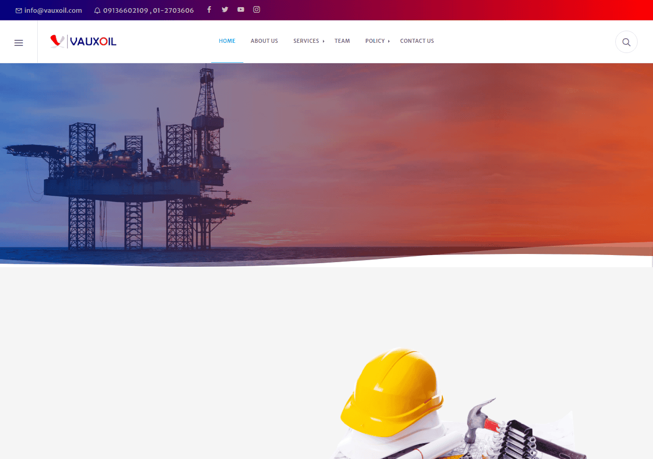 Screenshot of vauxoil.com