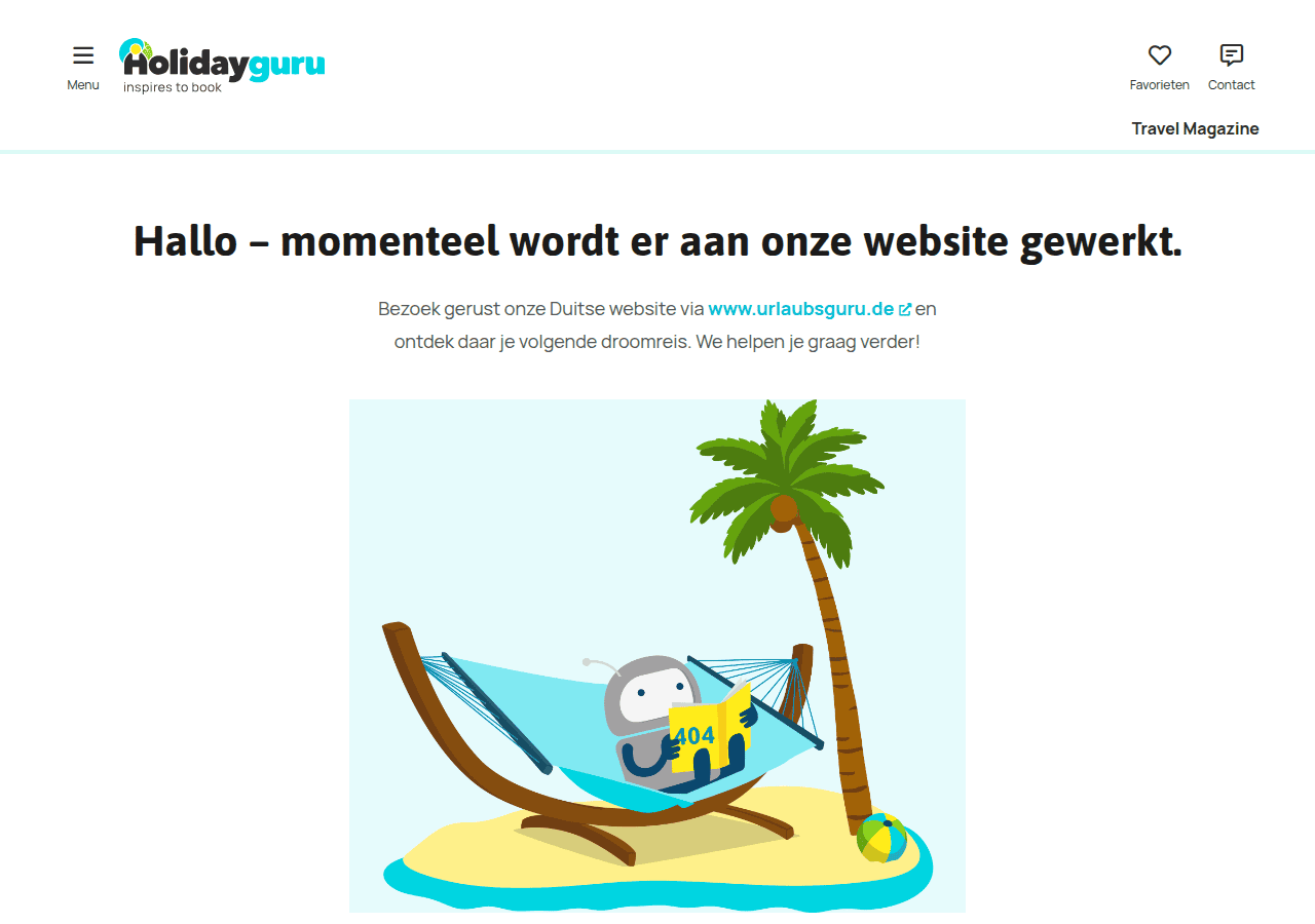 Screenshot of holidayguru.nl
