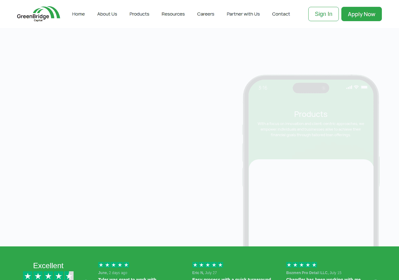 Screenshot of greenbridgecapital.com