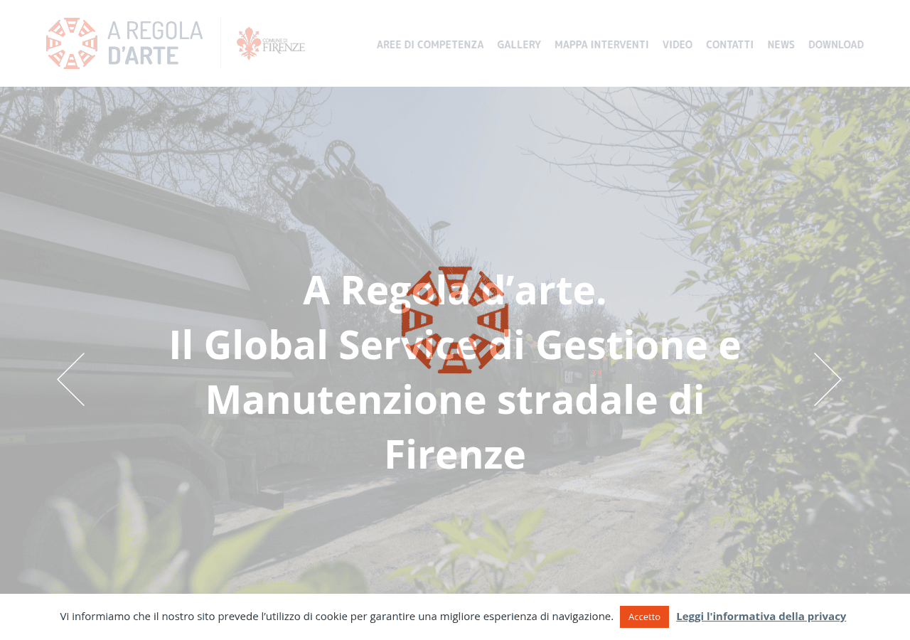 Screenshot of firenzearegoladarte.it