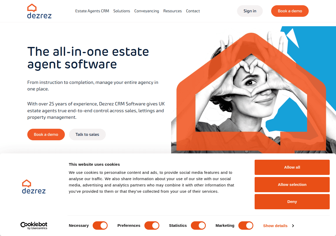 Screenshot of dezrez.com