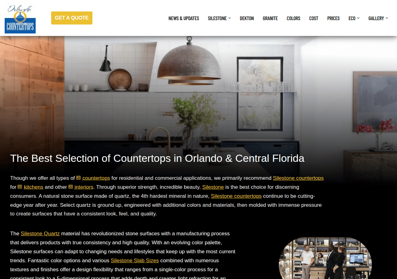 Screenshot of orlandocountertops.com