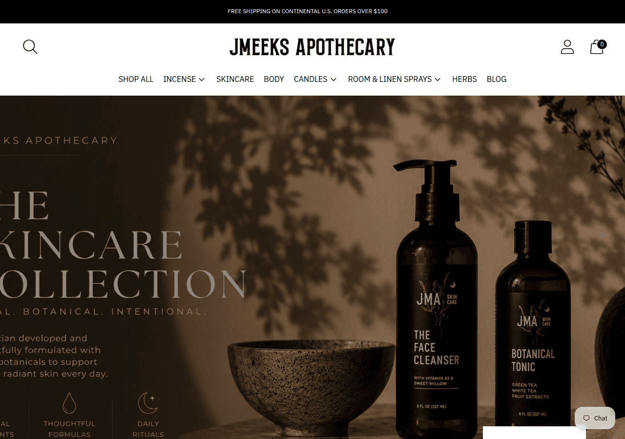 Screenshot of jmeeksapothecary.com