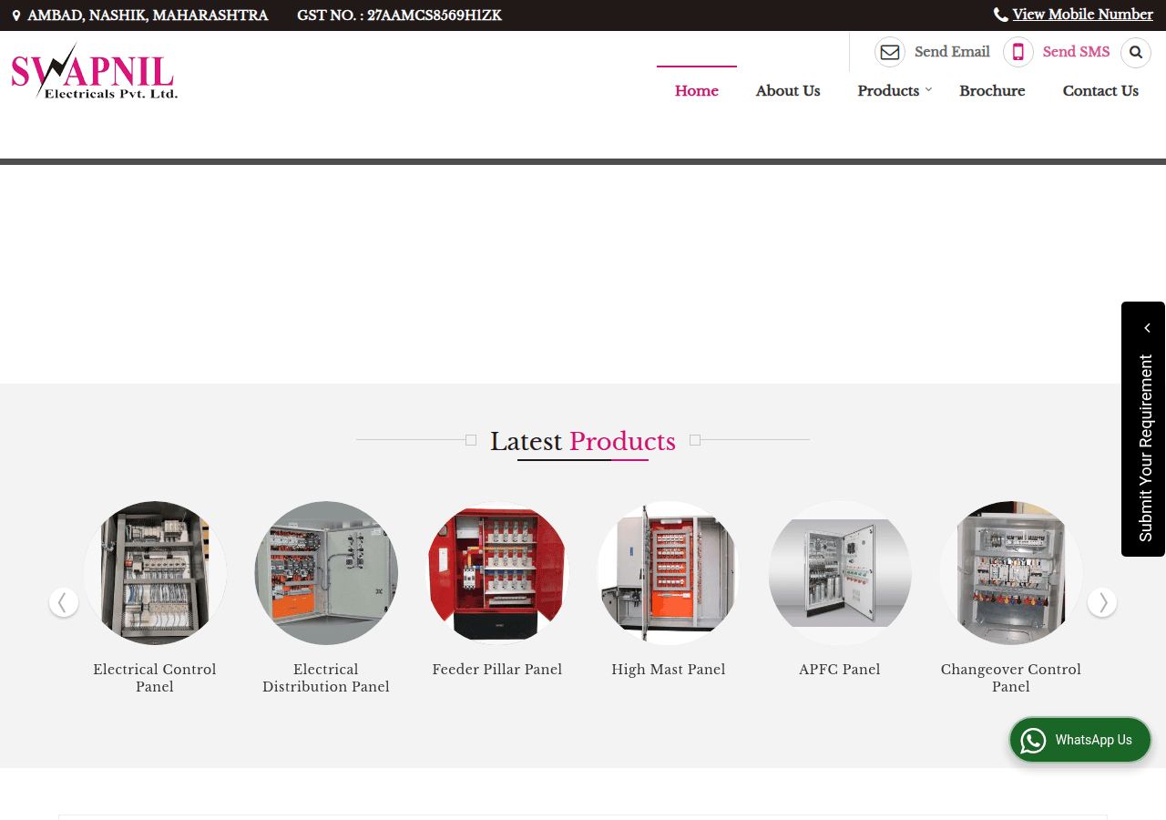 Screenshot of swapnilelectricals.co.in