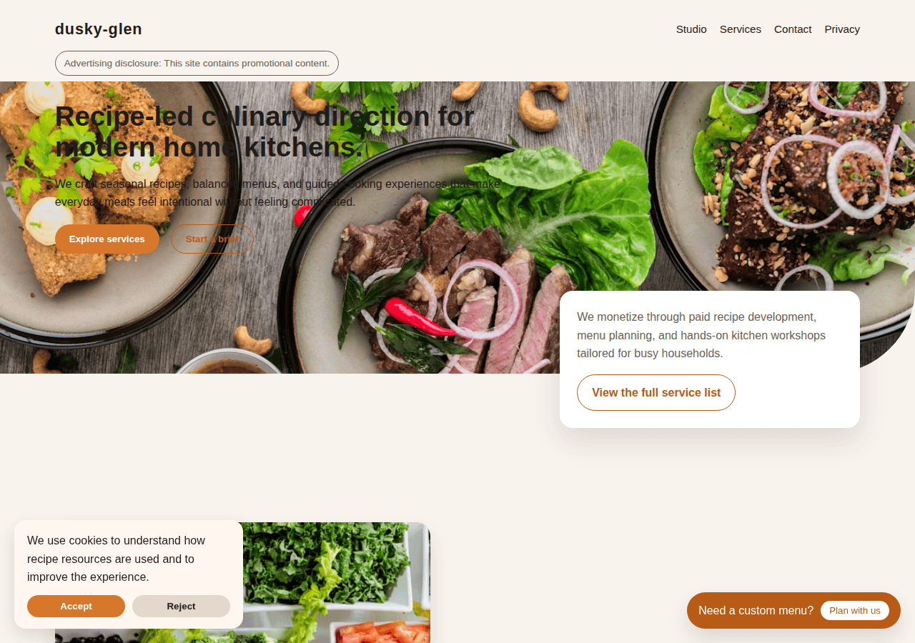 Screenshot of dusky-glen.com