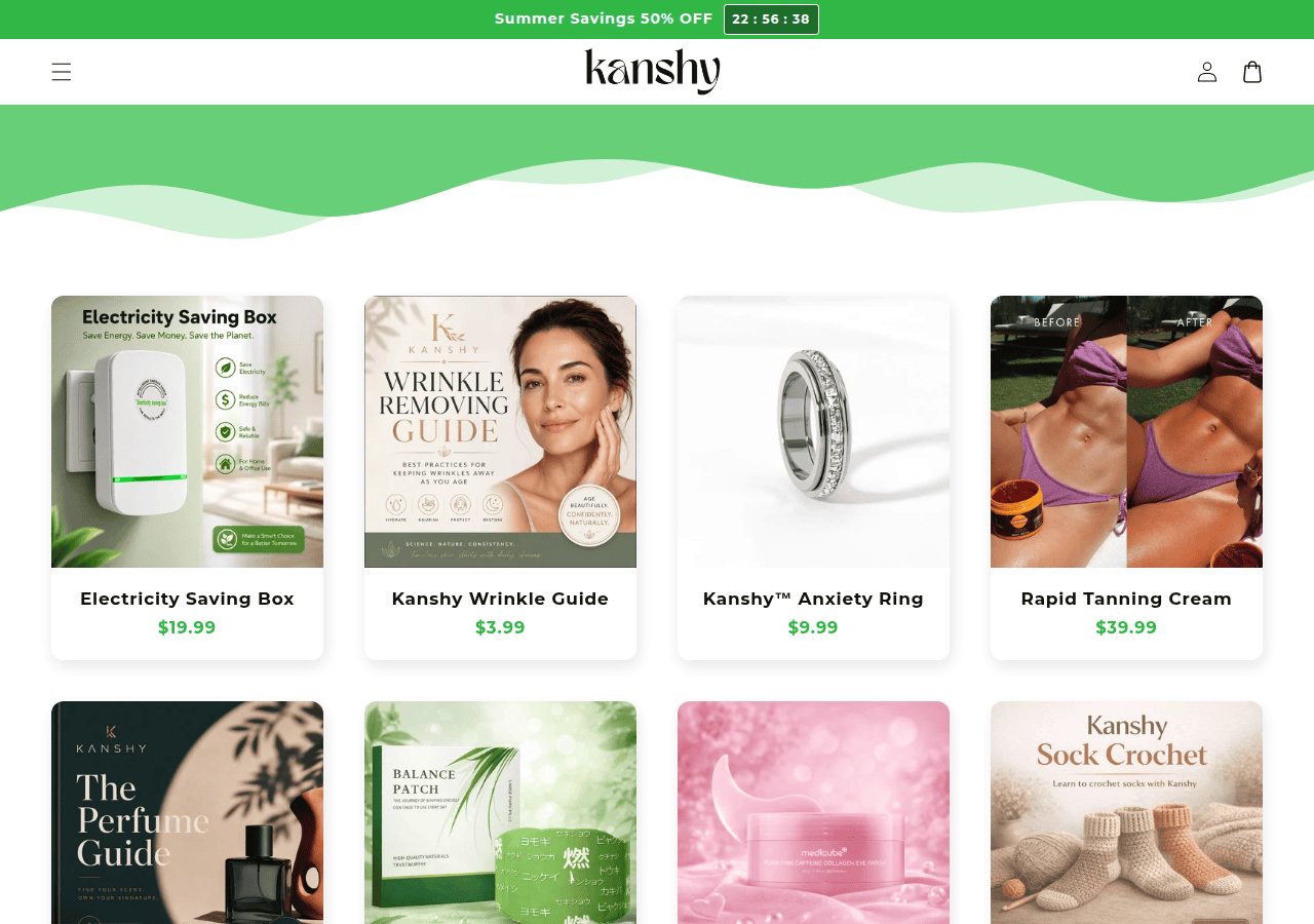 Screenshot of kanshy.com