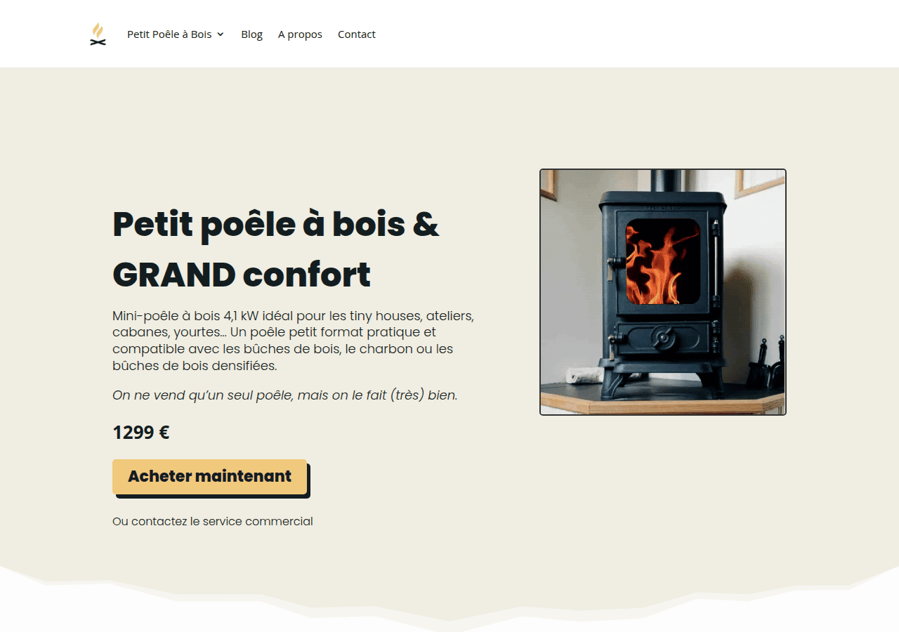 Screenshot of mini-poele-a-bois.fr