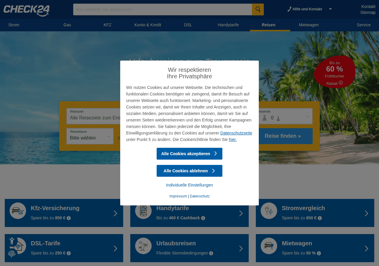 Screenshot of check24.net