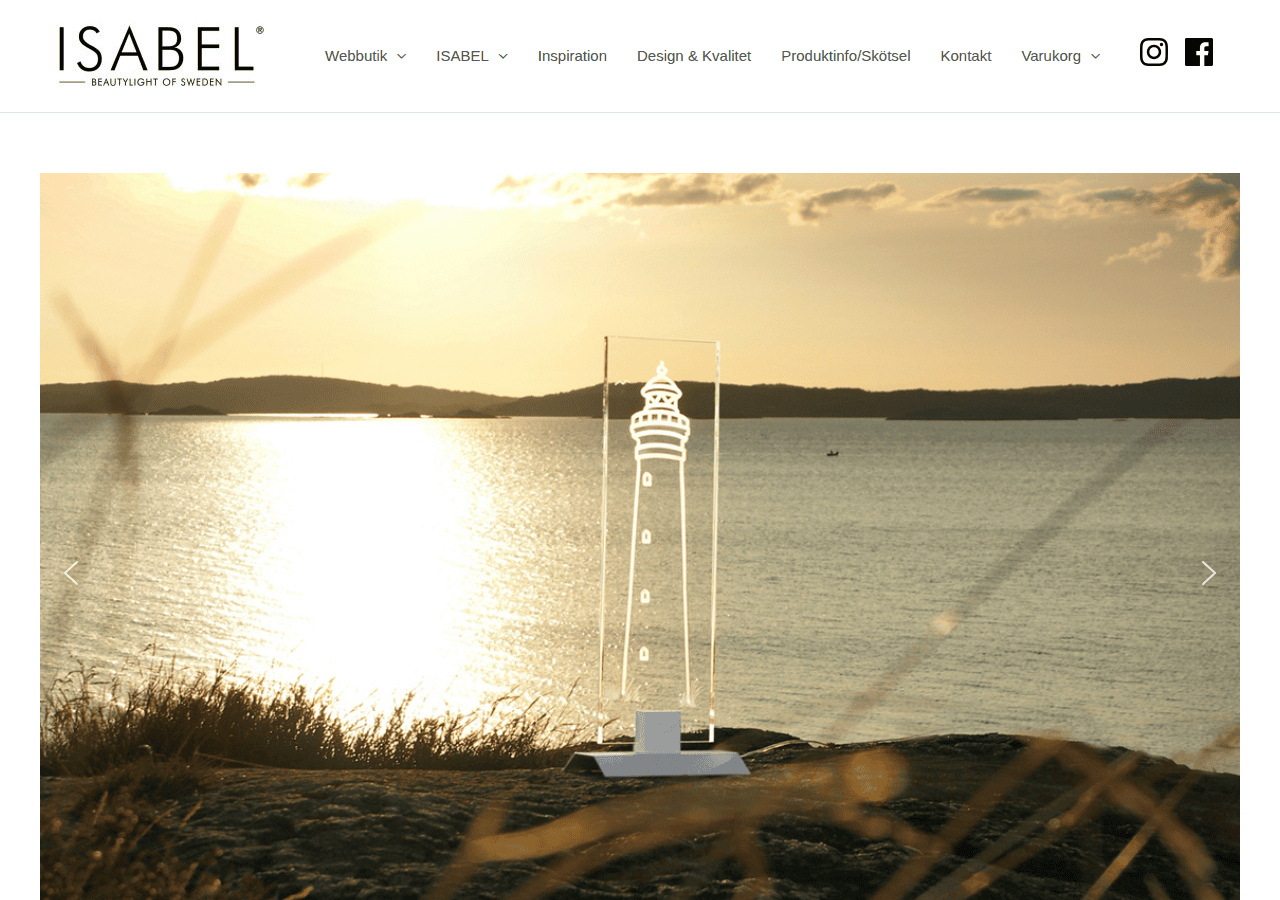 Screenshot of isabelight.se