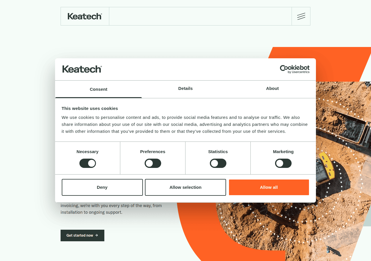 Screenshot of keatech.com