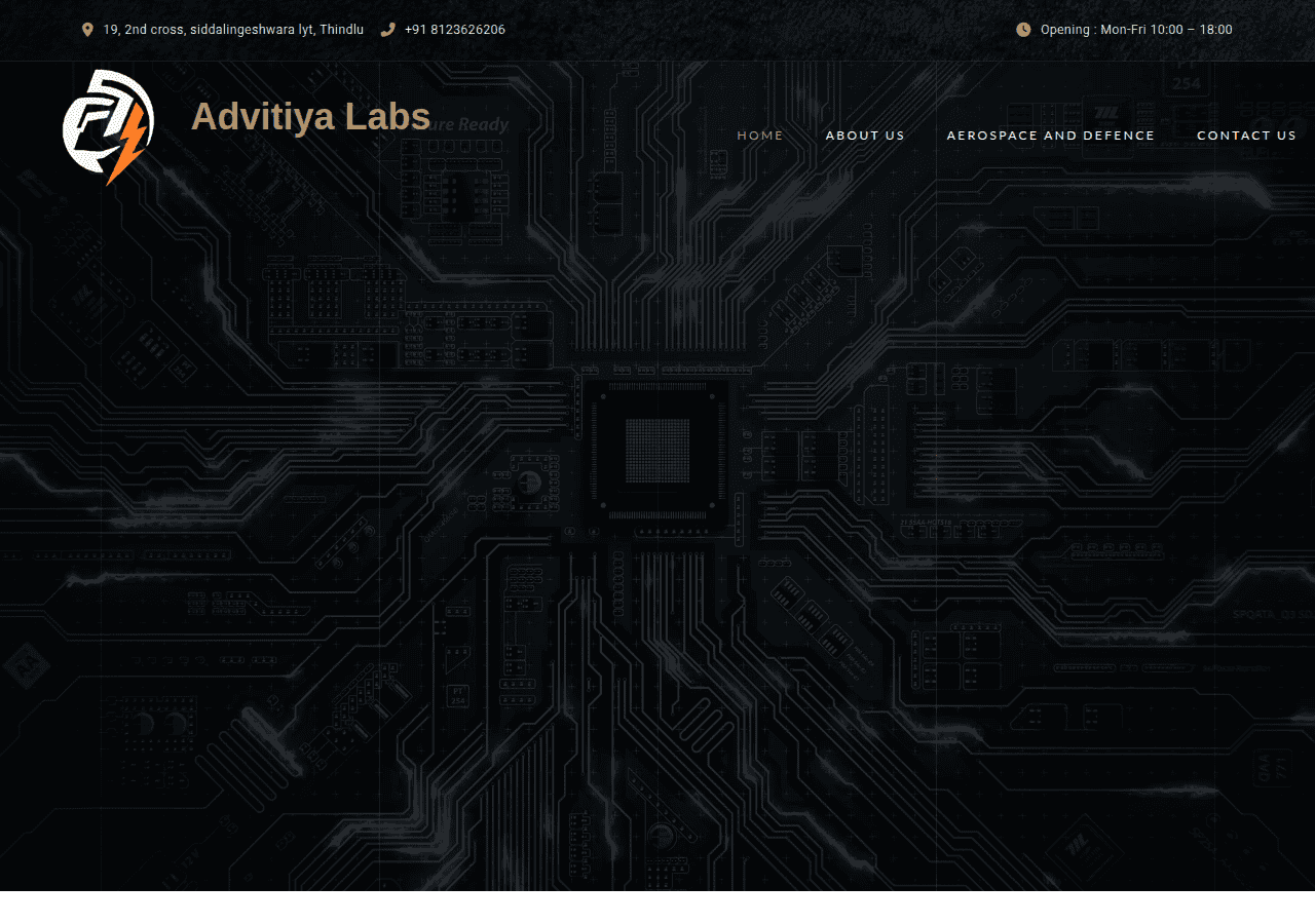 Screenshot of advitiyalabs.com