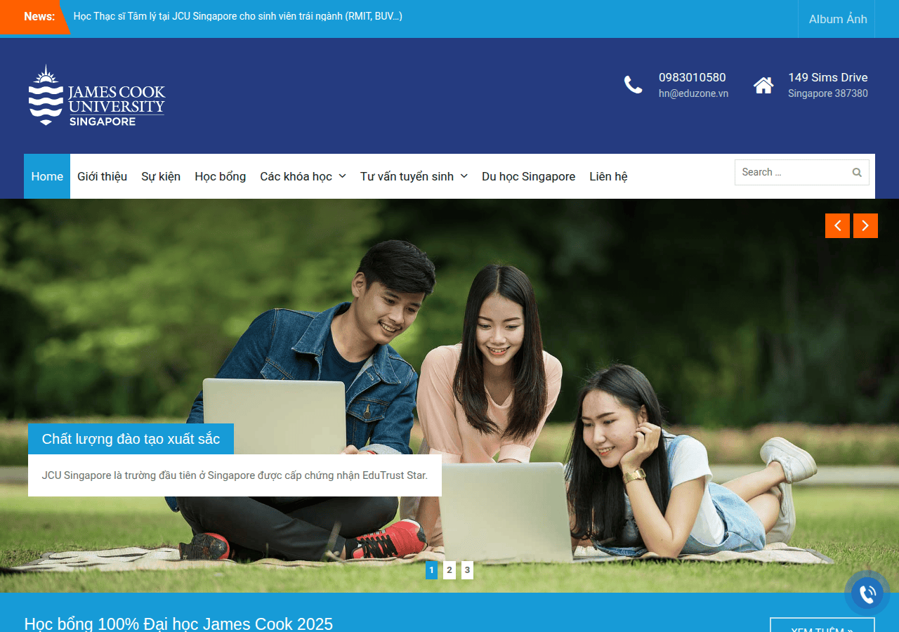 Screenshot of jcu.vn