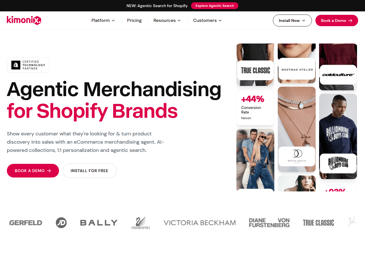 Screenshot of kimonix.com