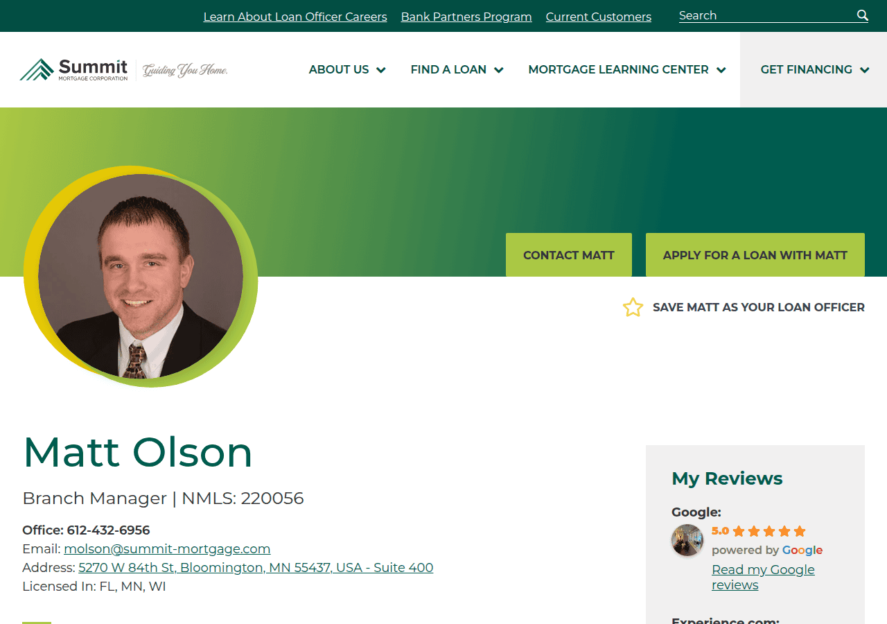 Screenshot of summit-mortgage.com