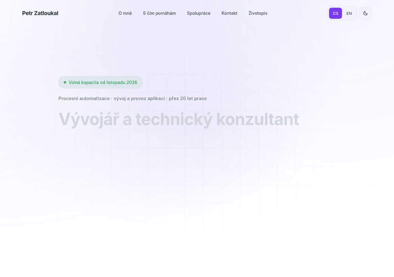 Screenshot of petrzatloukal.cz