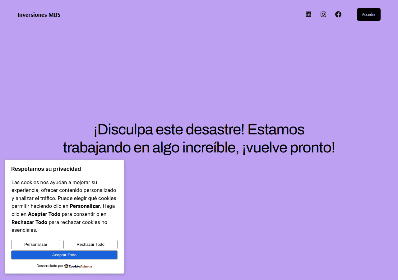 Screenshot of inversionesmbs.com
