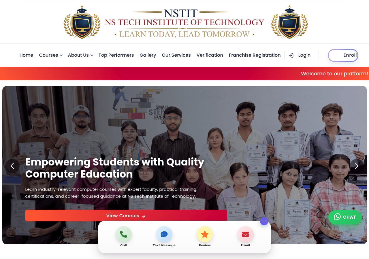 Screenshot of nstech.co.in