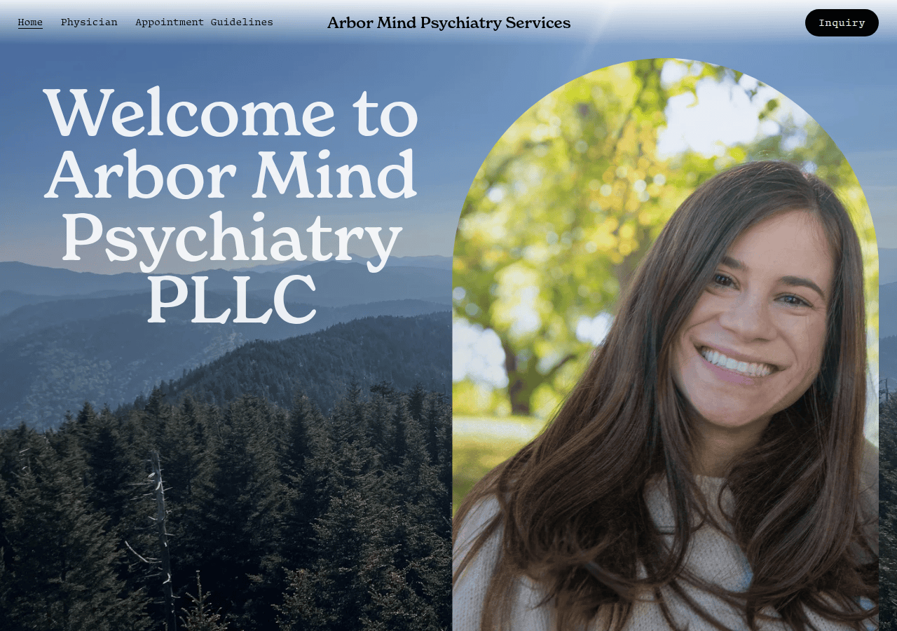 Screenshot of arbormindpsychiatryservice.com