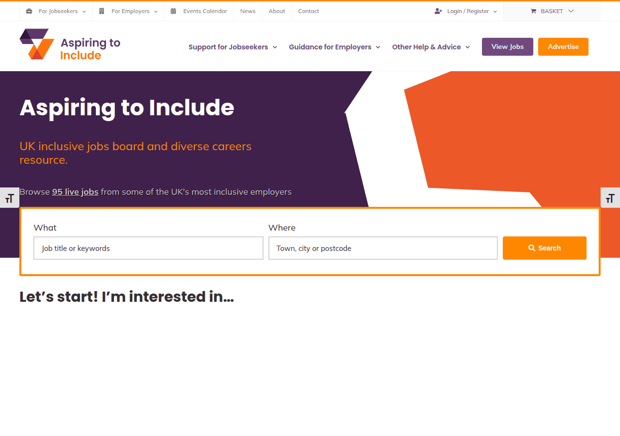 Screenshot of aspiringtoinclude.com