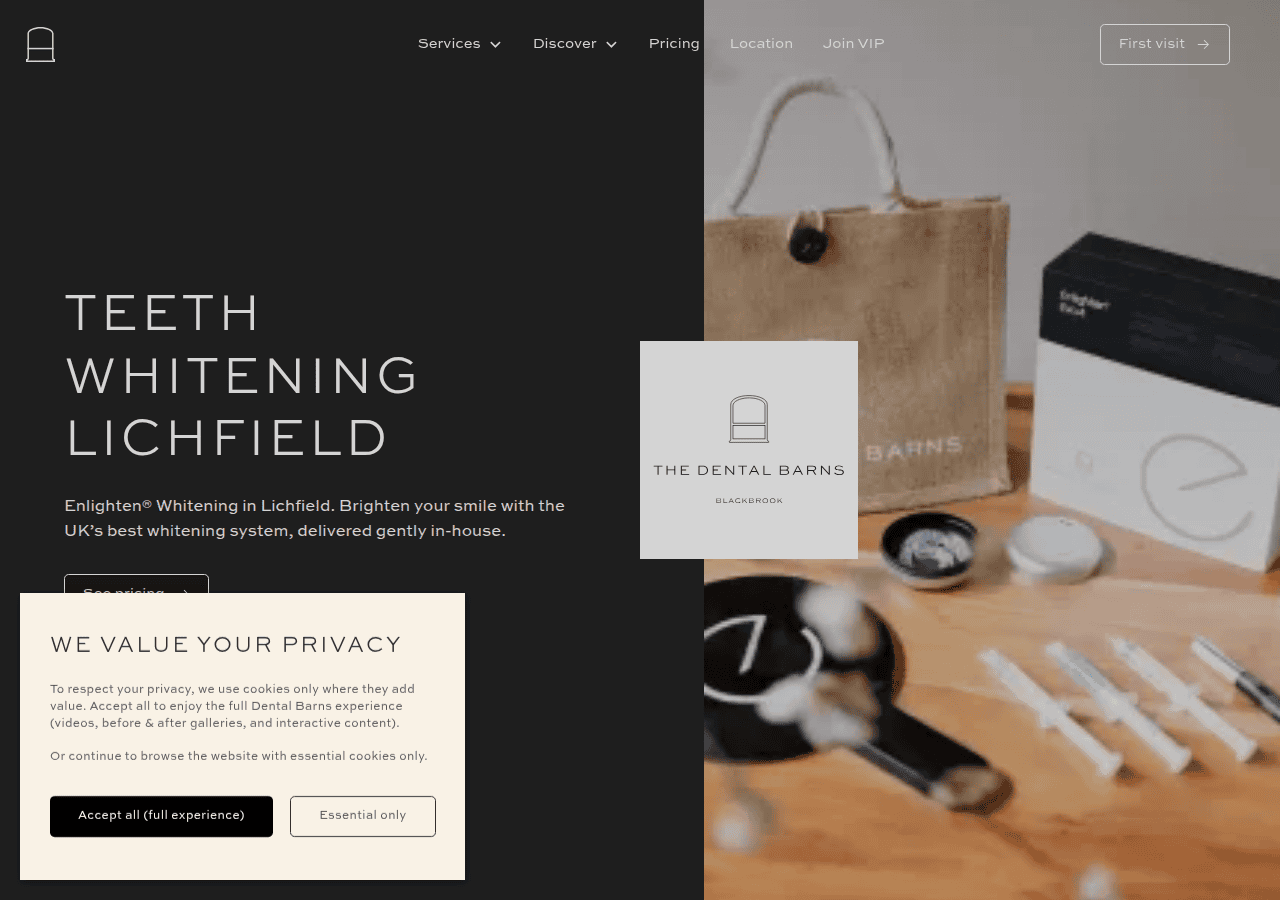 Screenshot of thedentalbarns.co.uk