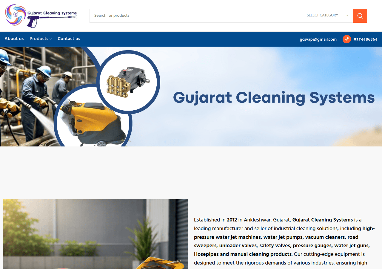 Screenshot of gujaratcleaning.com