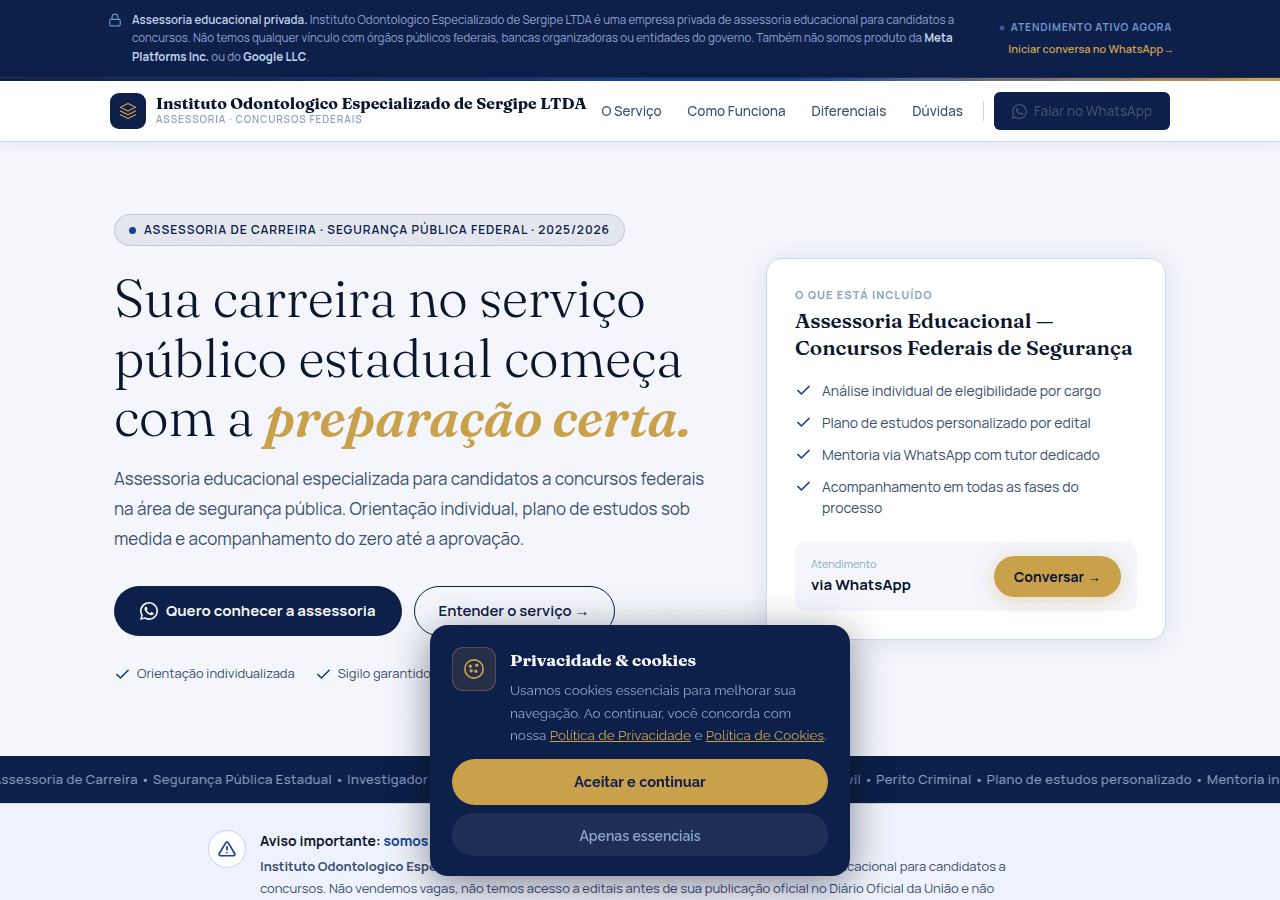 Screenshot of carreiraemseguranca.click