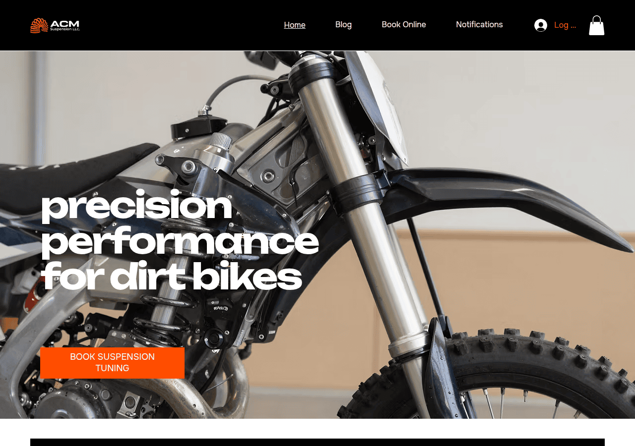 Screenshot of acmsuspension.com