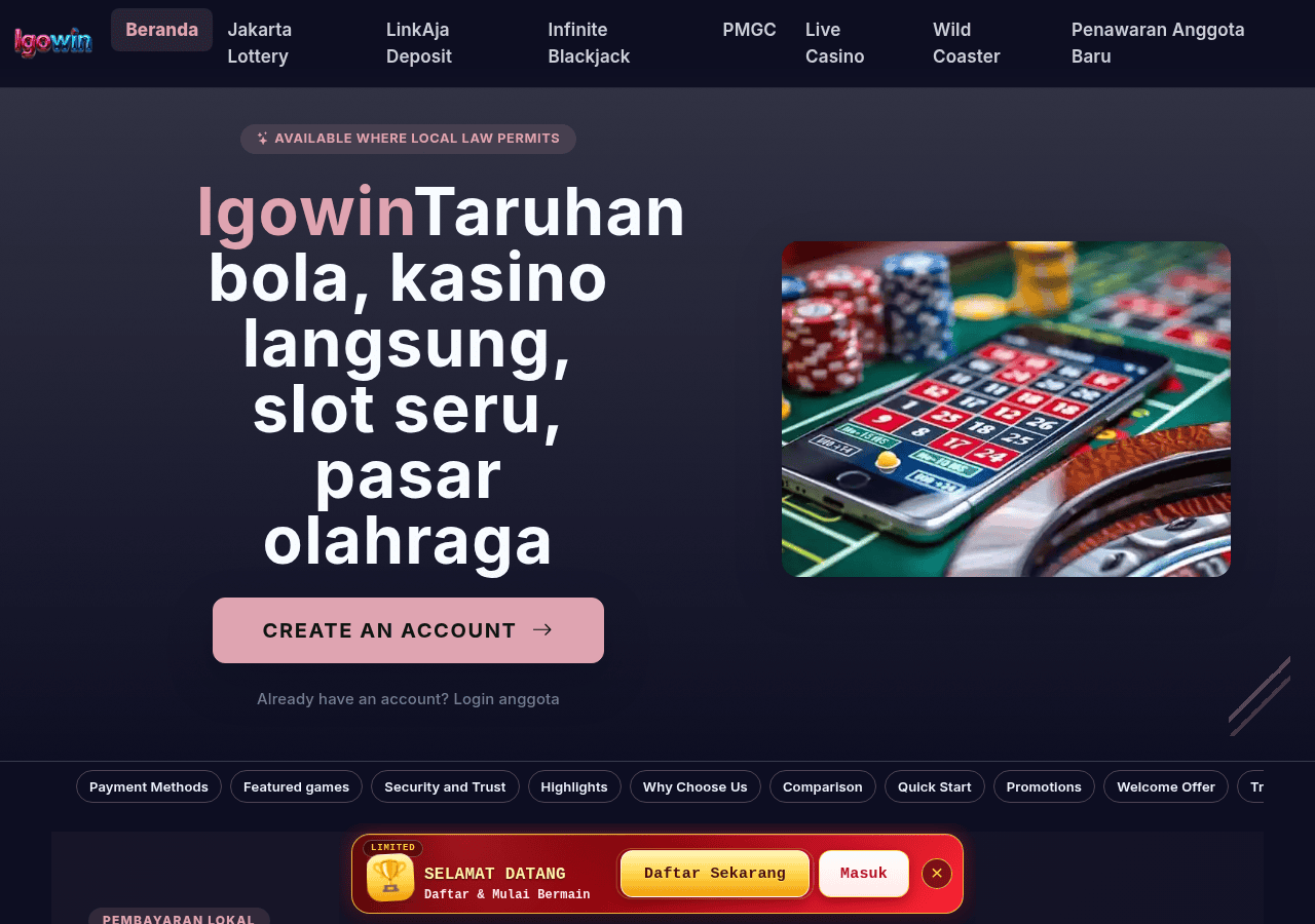 Screenshot of lgowin.bet