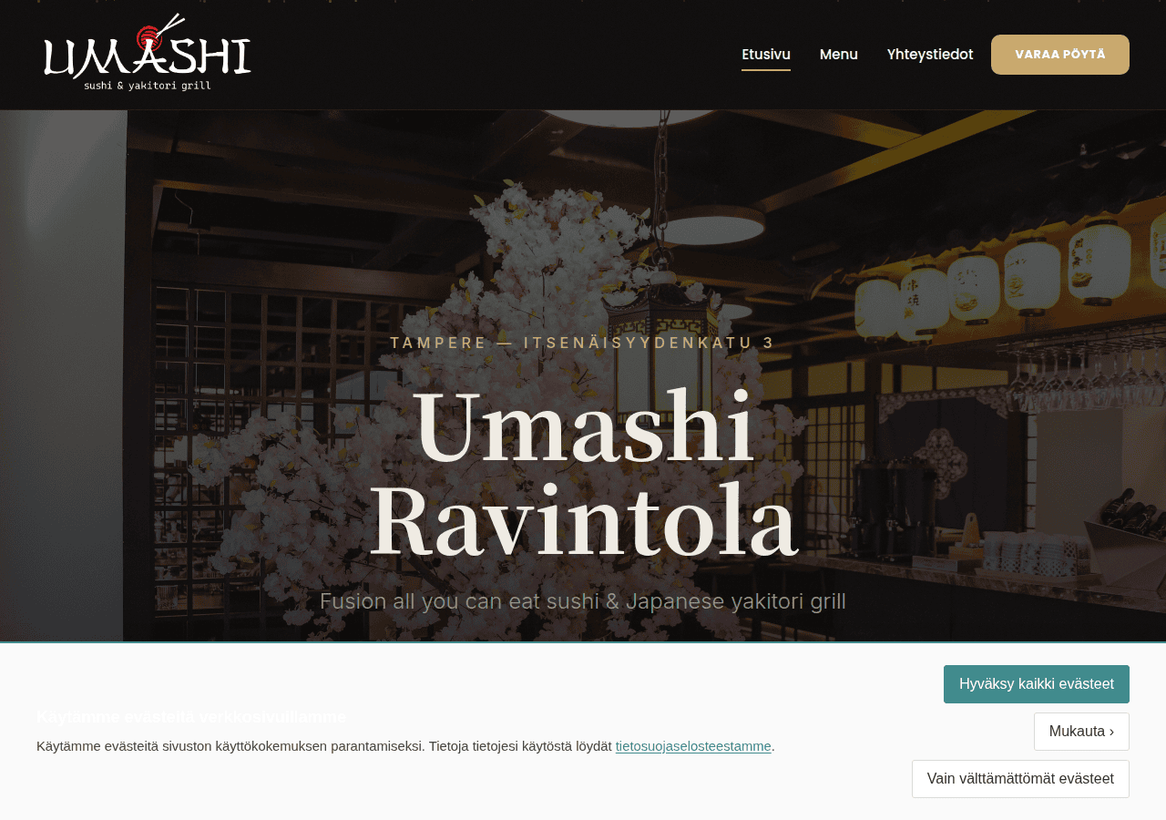 Screenshot of umashi.fi