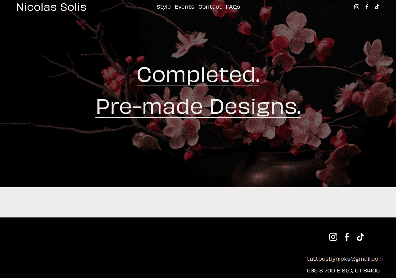 Screenshot of nicolassolis.com