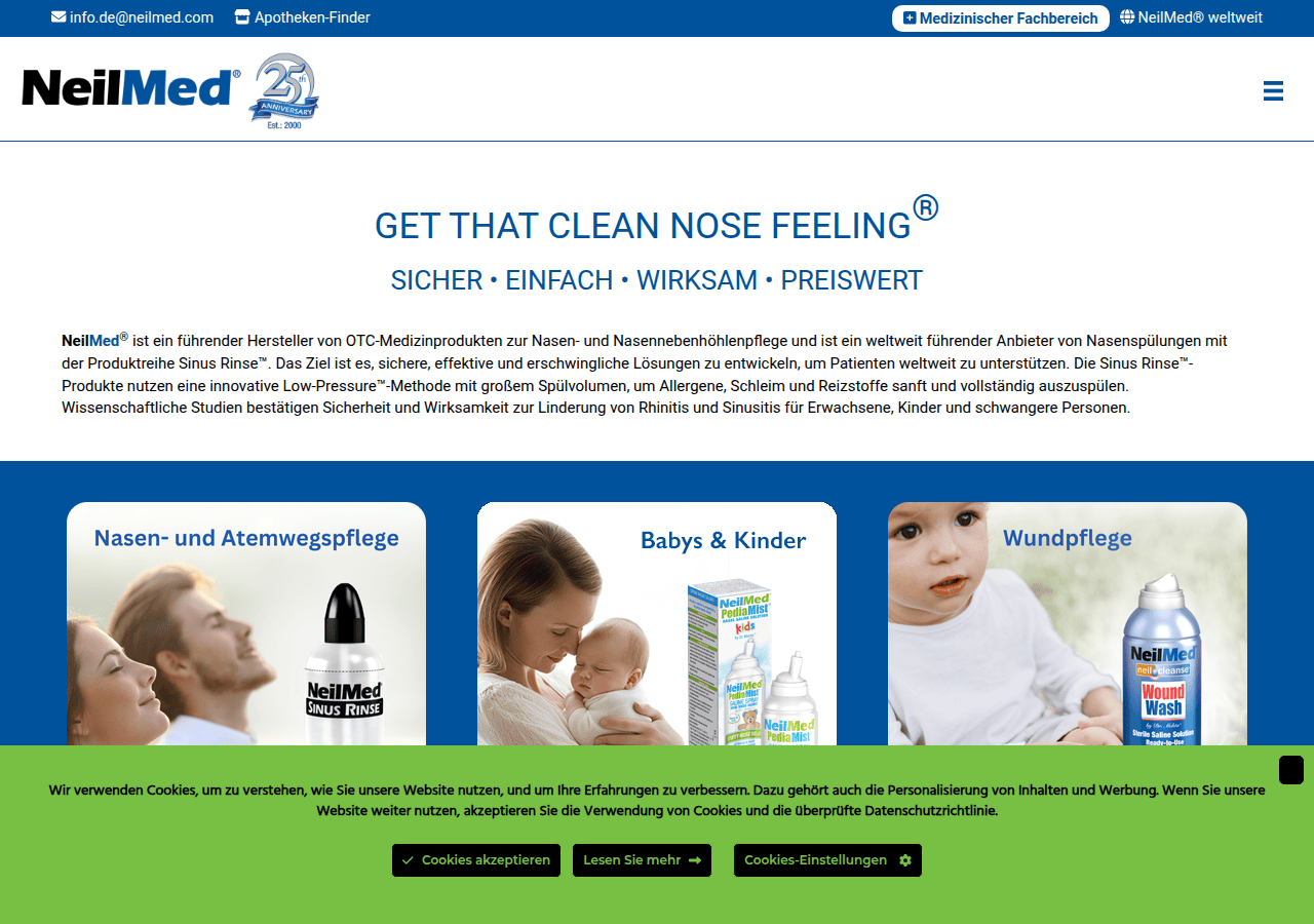 Screenshot of neilmed.com