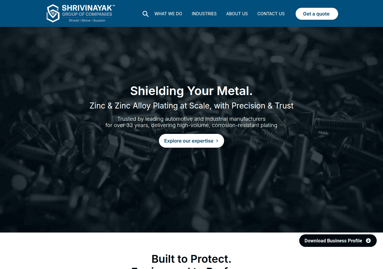 Screenshot of shrivinayakgroup.org