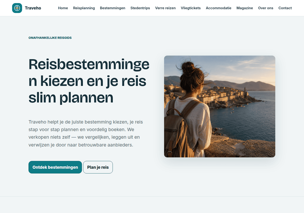 Screenshot of traveho.nl
