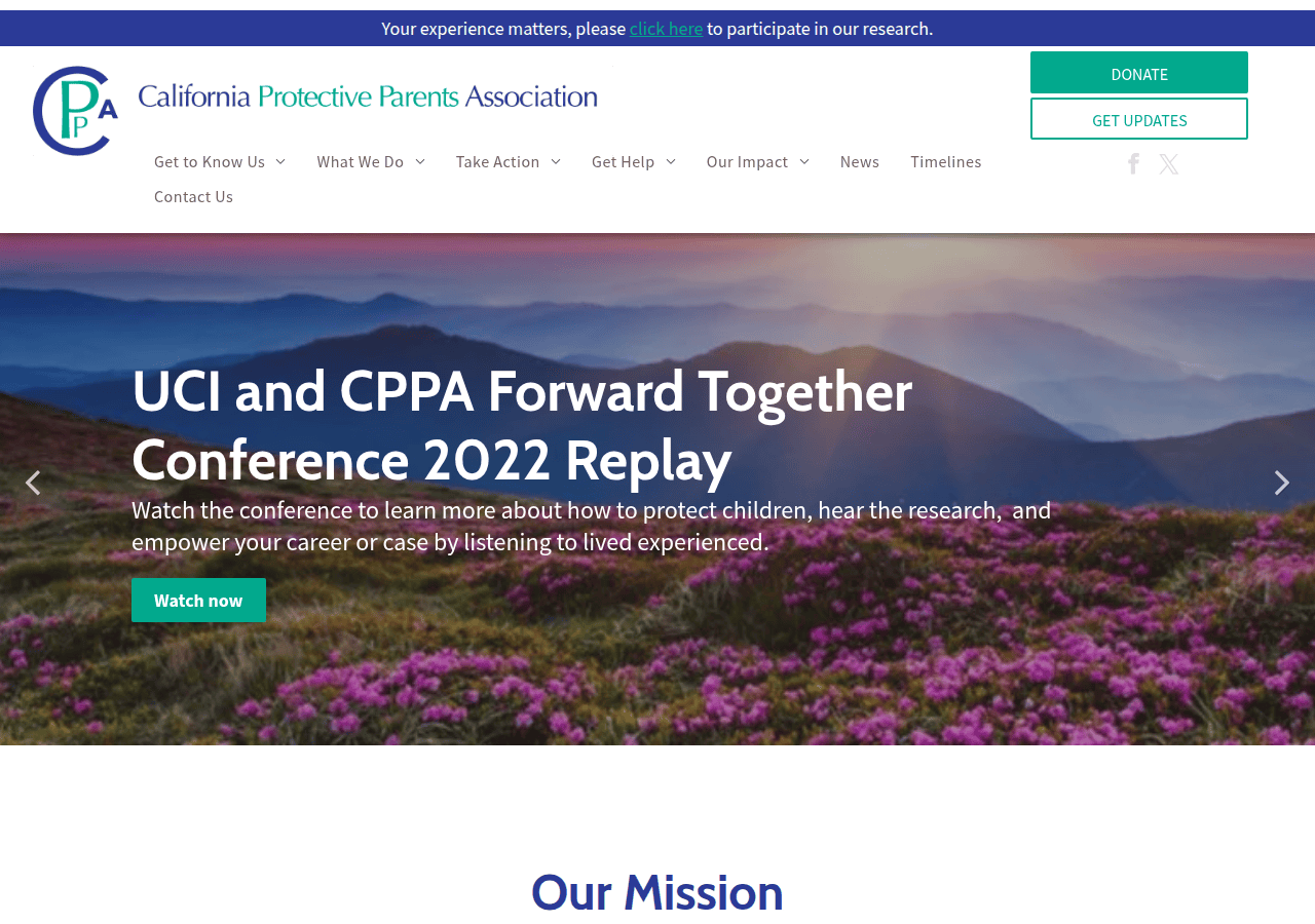 Screenshot of caprotectiveparents.org
