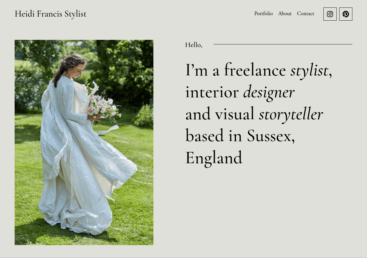 Screenshot of heidifrancisstylist.com