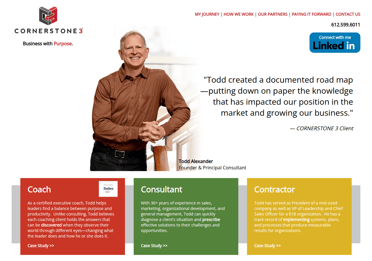 Screenshot of cornerstone3.com