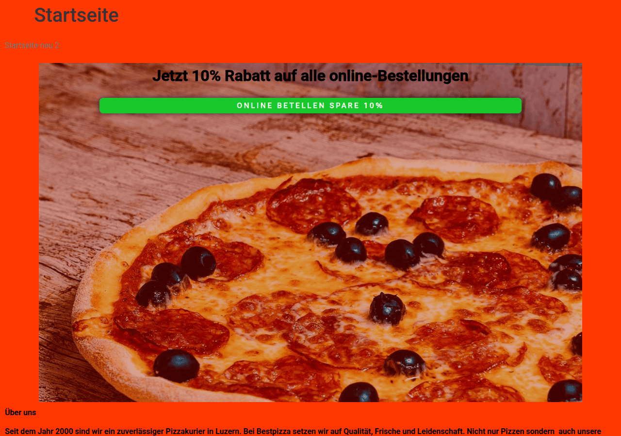 Screenshot of bestpizzaluzern.ch