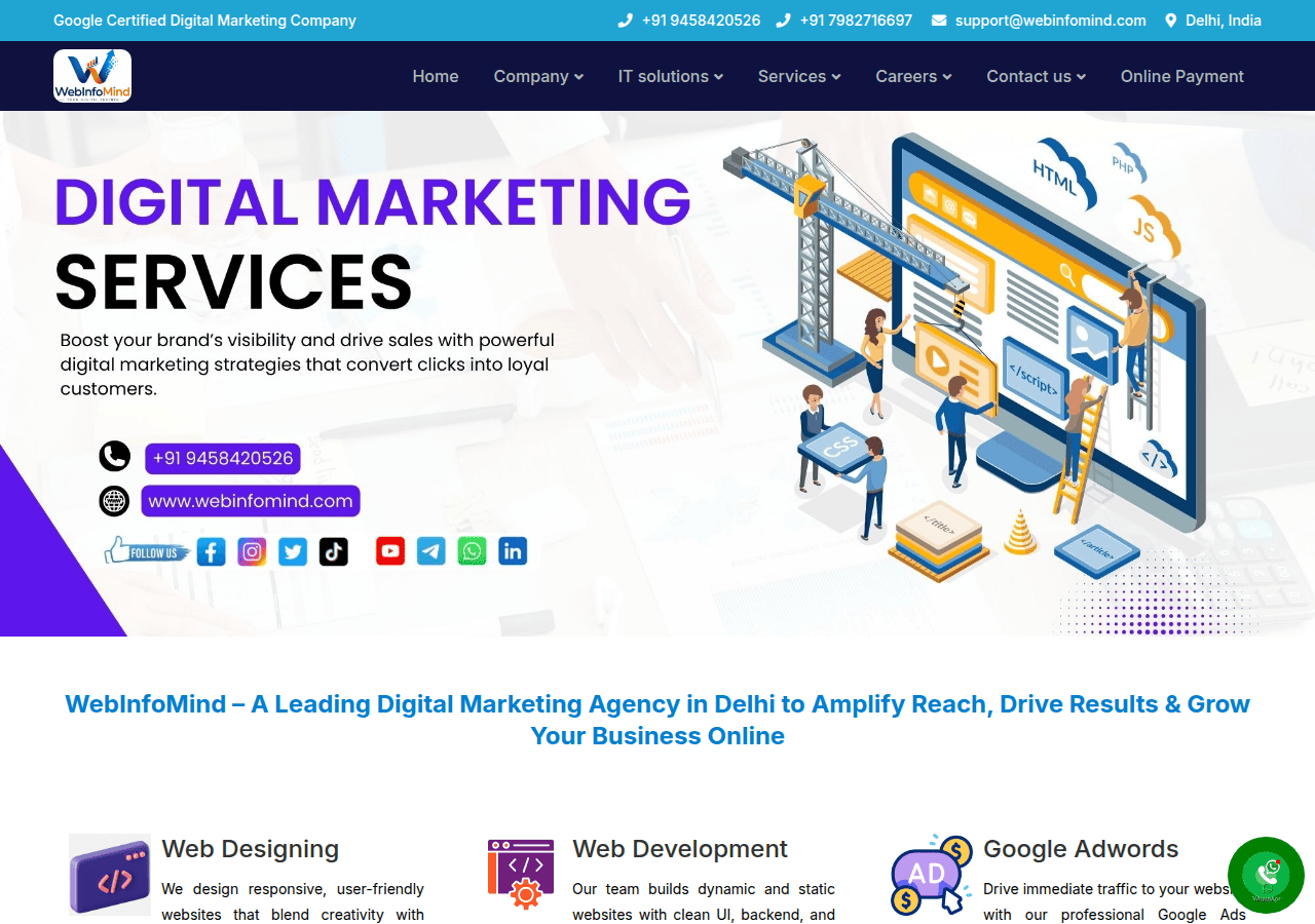 Screenshot of webinfomind.com