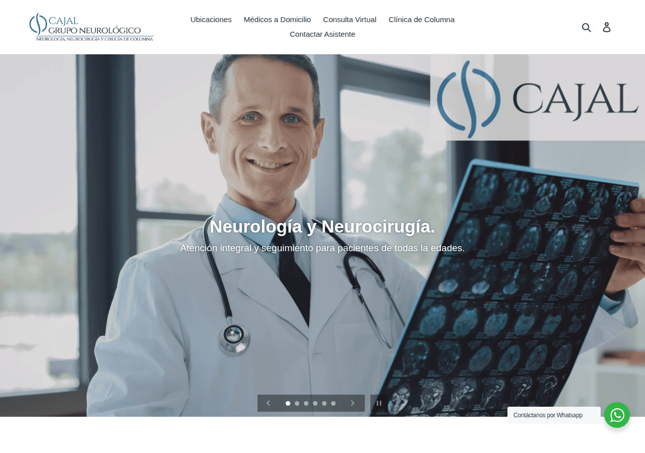 Screenshot of neurologo.mx