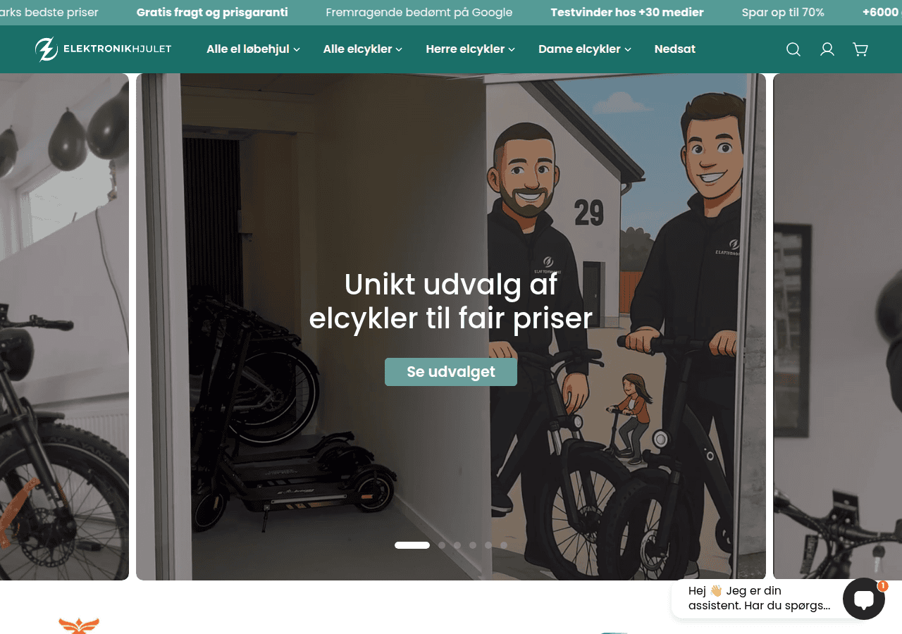 Screenshot of elektronikhjulet.dk