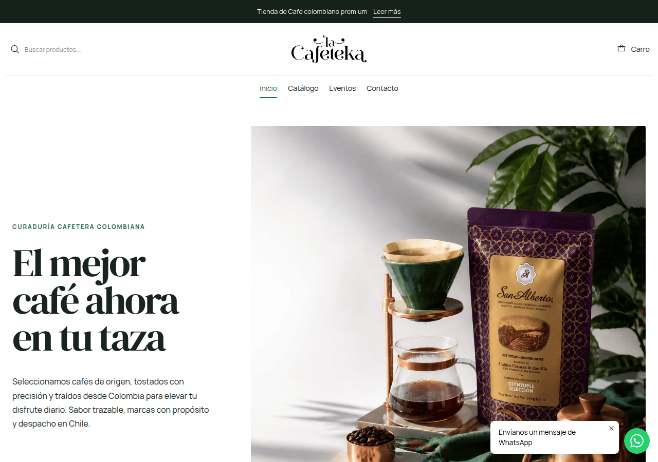 Screenshot of lacafeteka.cl