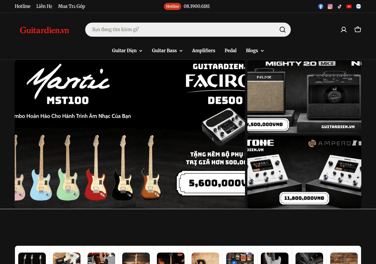 Screenshot of guitardien.vn