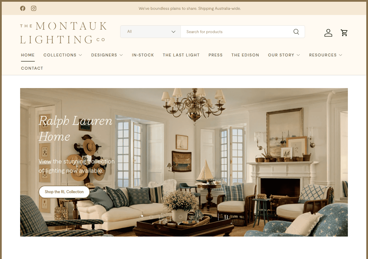 Screenshot of montauklightingco.com