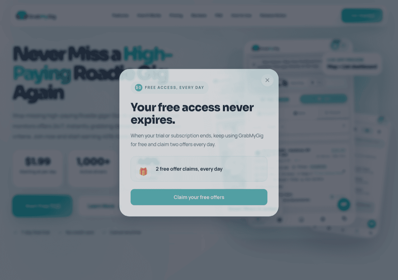 Screenshot of grabmygig.com