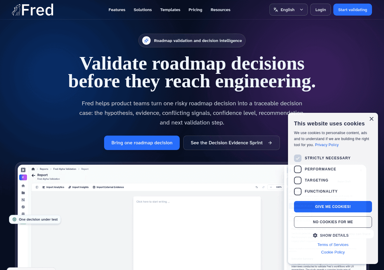 Screenshot of meet-fred.com
