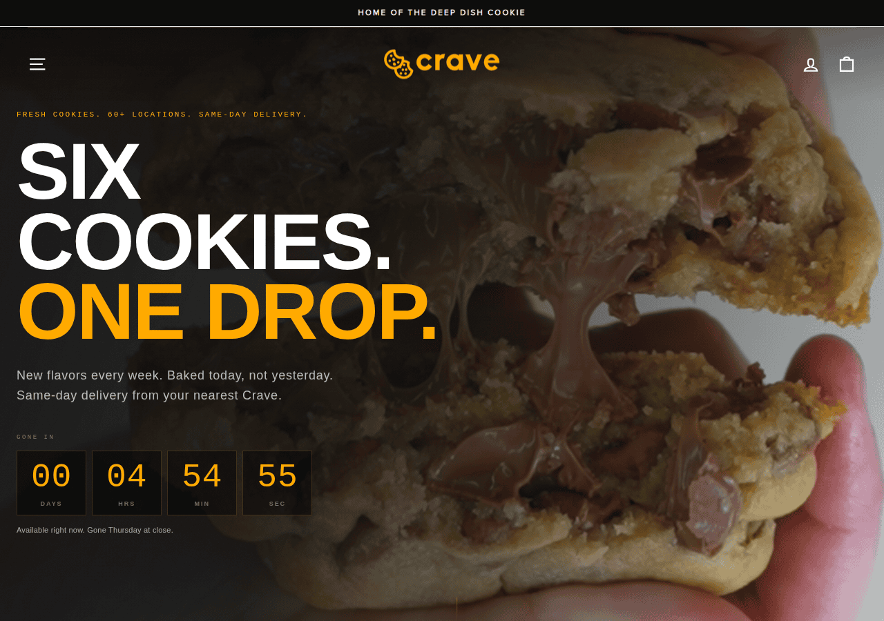 Screenshot of cravecookies.com